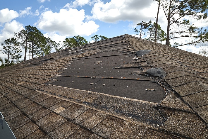 roof storm damage contractors in Homecroft, IN